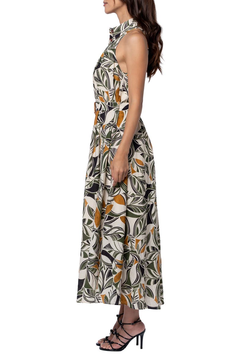 Hattie Floral Sleeveless Shirtdress, Alternate, color, CREAM MULTI