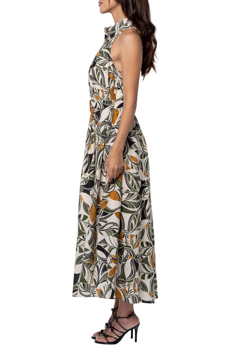 CIEBON Hattie Floral Sleeveless Shirtdress, Alternate, color, Cream Multi