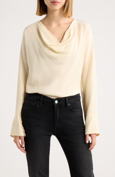 Vinnie Cowl Neck Silk Top