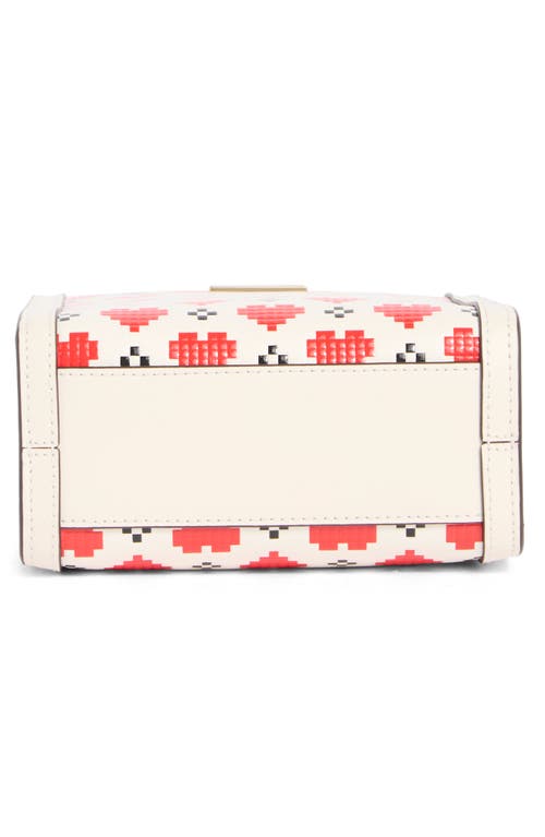 Kate Spade New York Manhattan Pixel Hearts Mini Tote In White