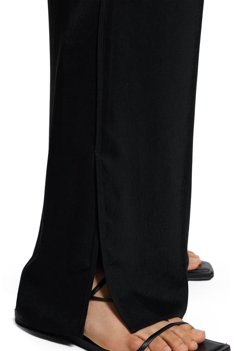 Slit Hem Wide Leg Pants, Alternate, color, BLACK