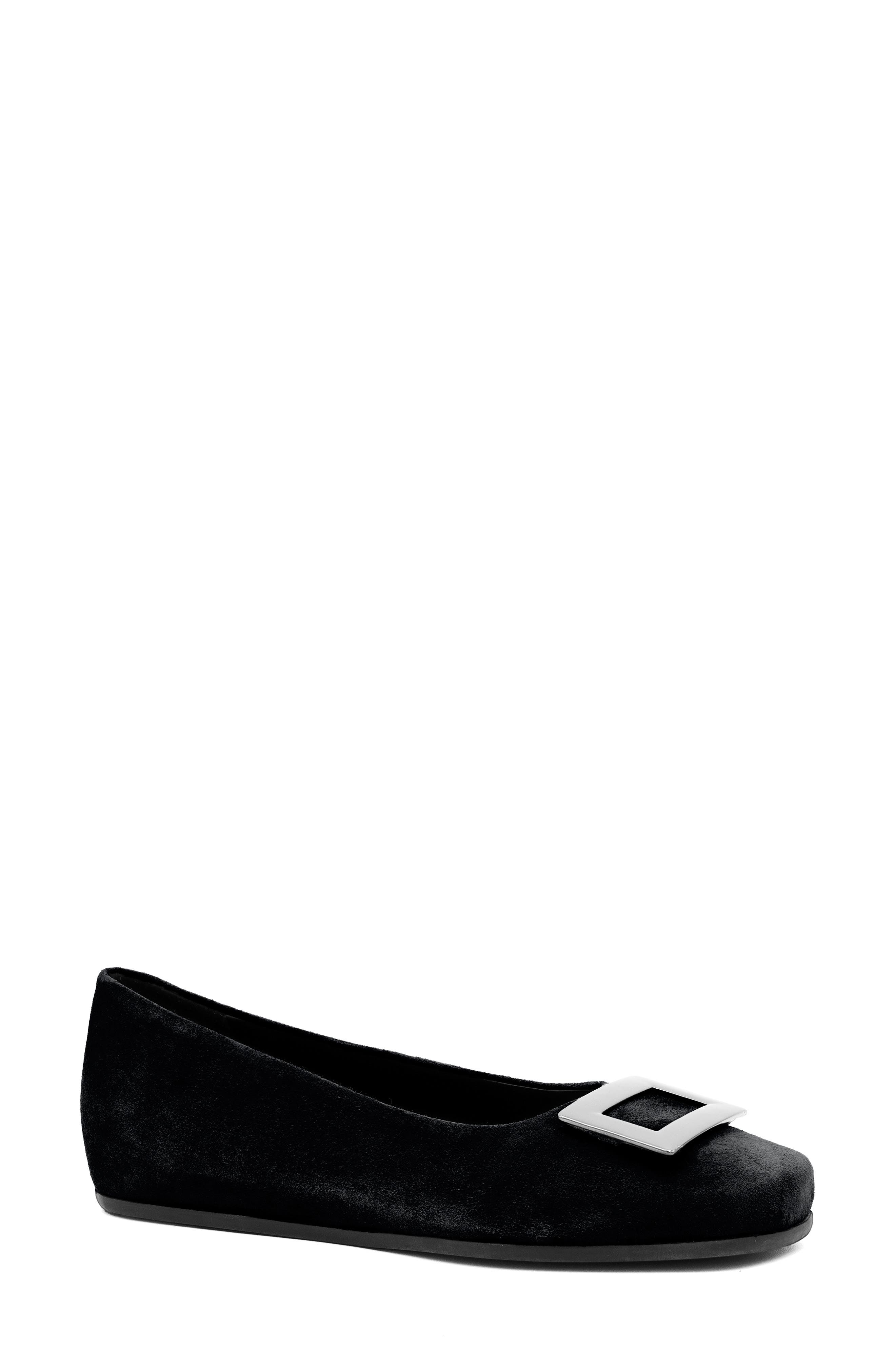 Sabino Leather Flat, Main, color, BLACK