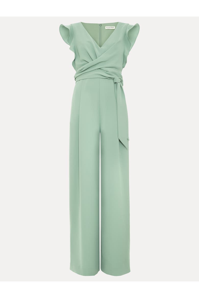 Ayla V-Neck Wide Leg Jumpsuit, Alternate, color, Green