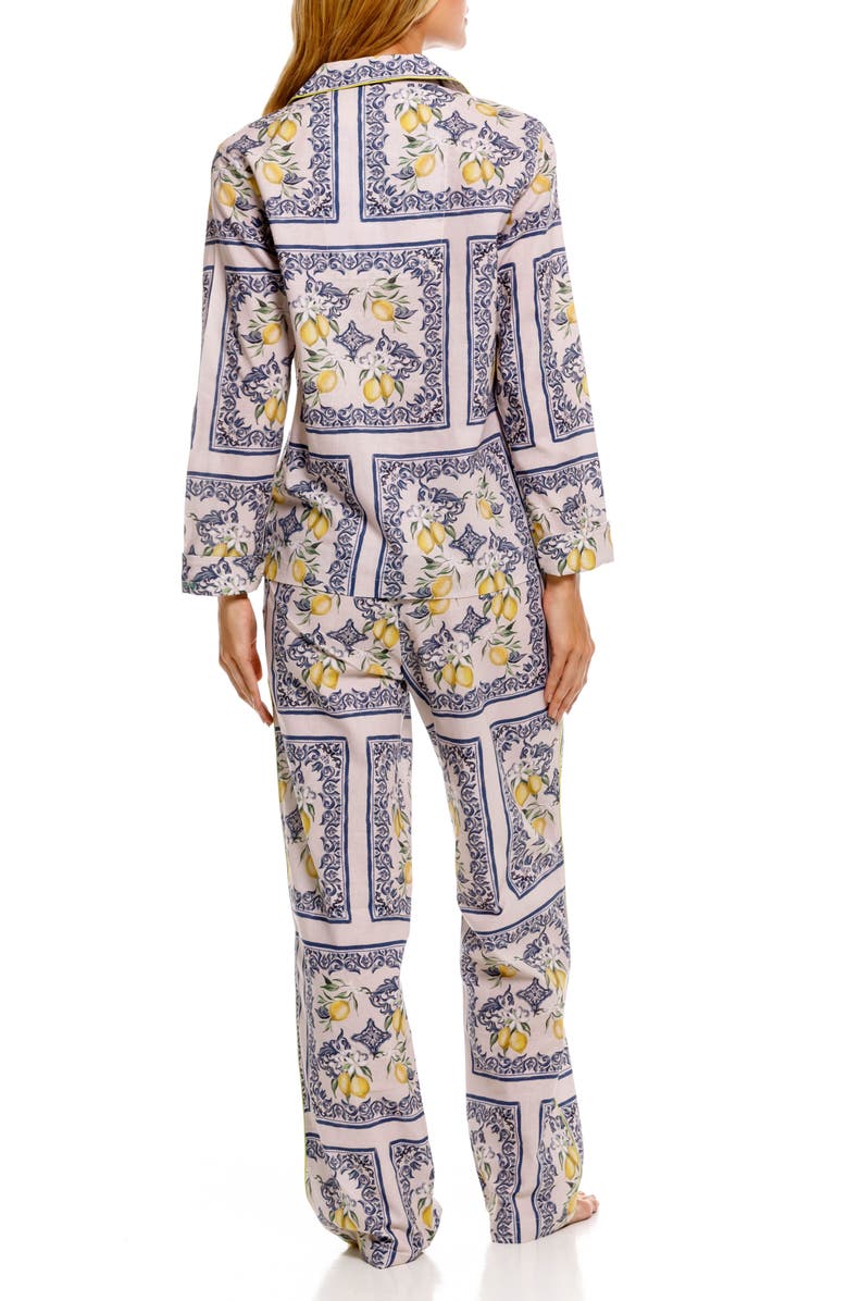 The Lazy Poet Emma Linen Pajamas, Alternate, color, White