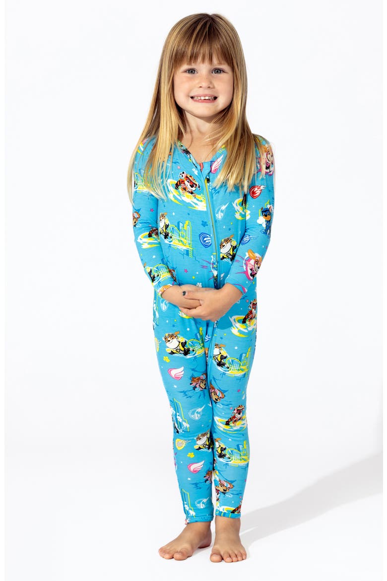 Paw Patrol Fitted Convertible One-Piece Pajamas, Alternate, color, BLUE