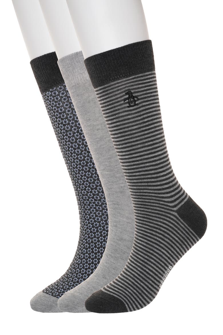 Basic 3-Pack Crew Socks, Main, color, BLACK