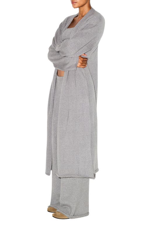 Skims Textured Knit Long Cardigan In Multi