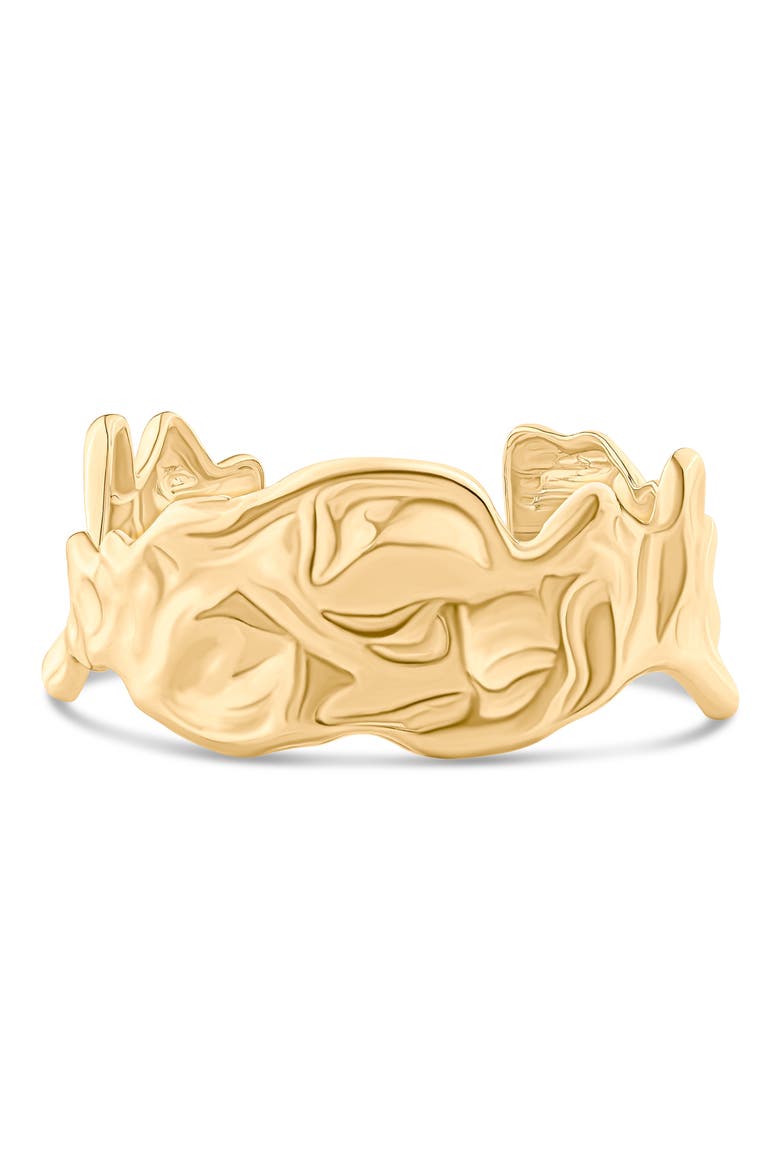 Organic Molten Cuff Bracelet, Main, color, GOLD