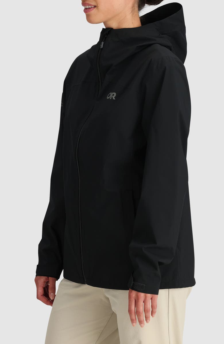 Outdoor Research Stratoburst Packable Rain Jacket, Alternate, color, Black