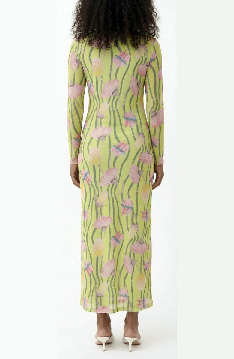 The Lulo Project Nellas Paisley Long Sleeve Mesh Maxi Dress, Alternate, color, Aussie Desert Flowers