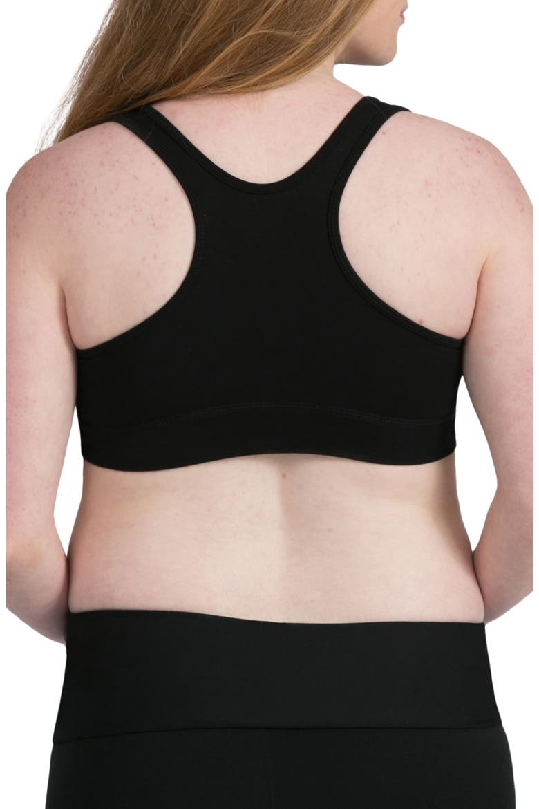 French Terry Racerback Nursing Bra, Alternate, color, BLACK