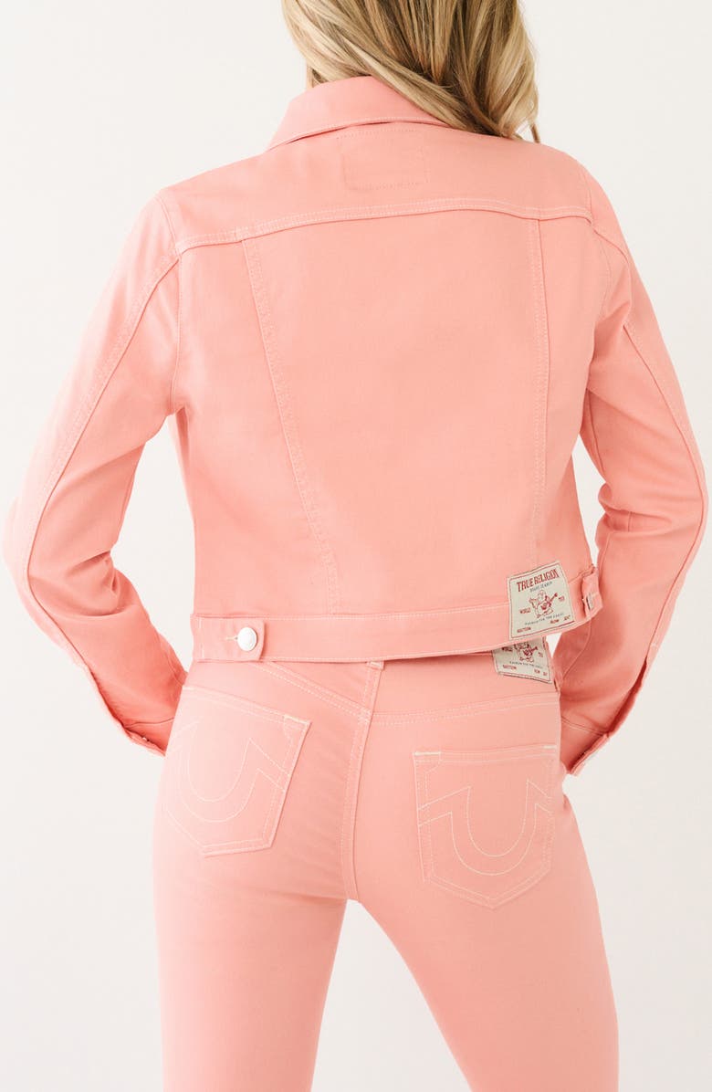 True Religion Jesse Crop Trucker Jacket, Alternate, color, 