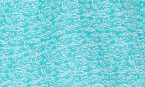 Rainforest School Of Fish Swim Trunks In Turquiose