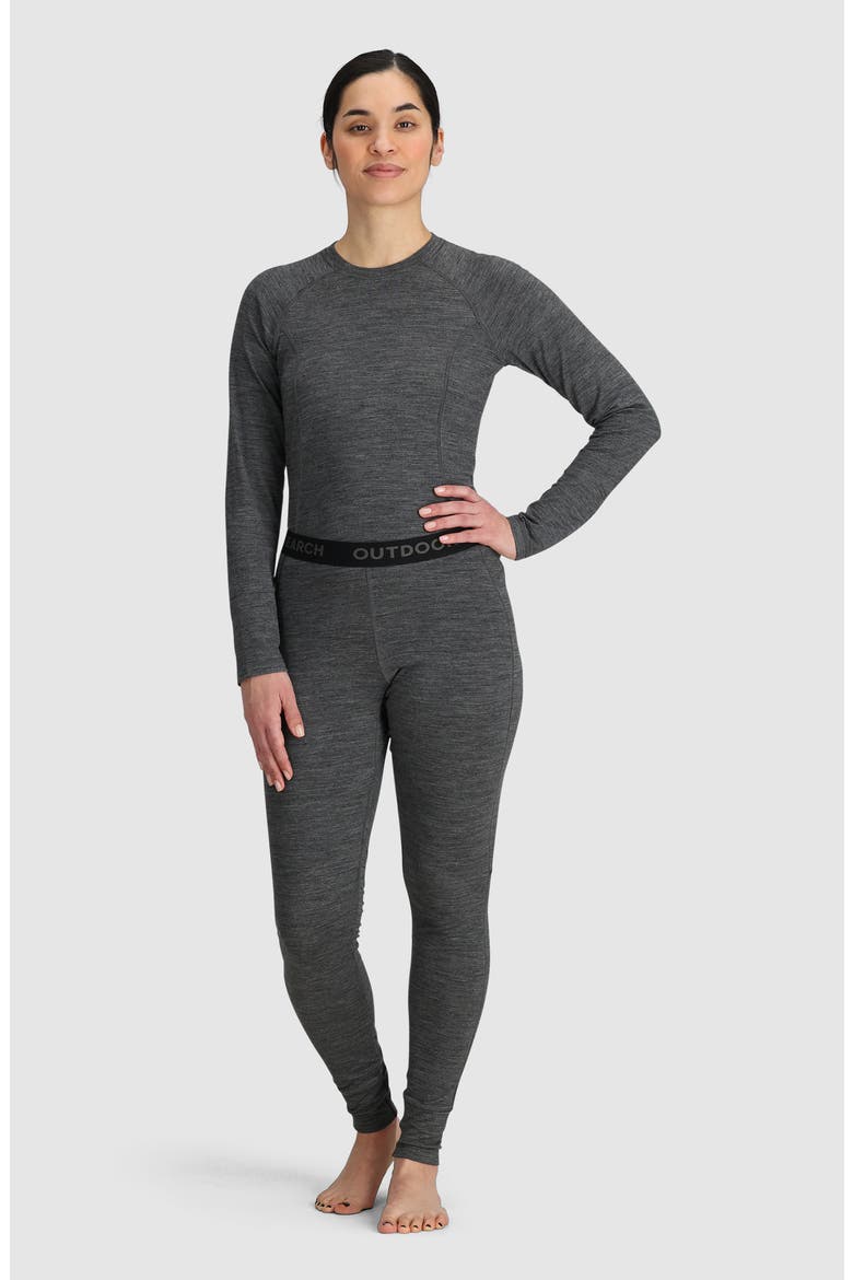 Alpine Onset 150 Merino Wool Blend Base Layer Pants, Alternate, color, BLACK HEATHER