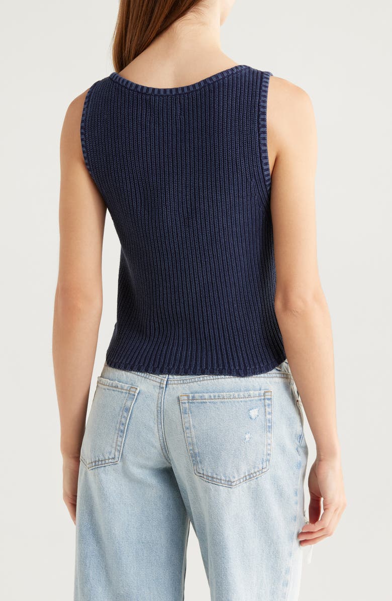 PacSun Asher Washed Cotton Sweater Tank, Alternate, color, Washed Peacoat