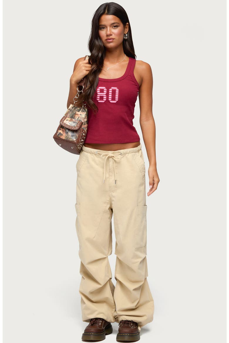 Emzi Baggy Cotton Cargo Pants, Alternate, color, BEIGE