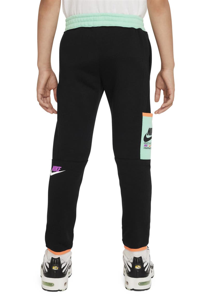 Kids' Illuminate Fleece Cargo Pants, Alternate, color, 023BLACK