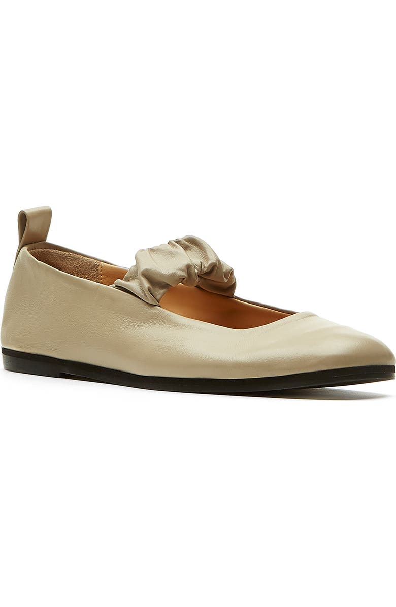 La Canadienne Grey City Dry<sup>™</sup> Waterproof Mary Jane Flat, Main, color, Beige Leather