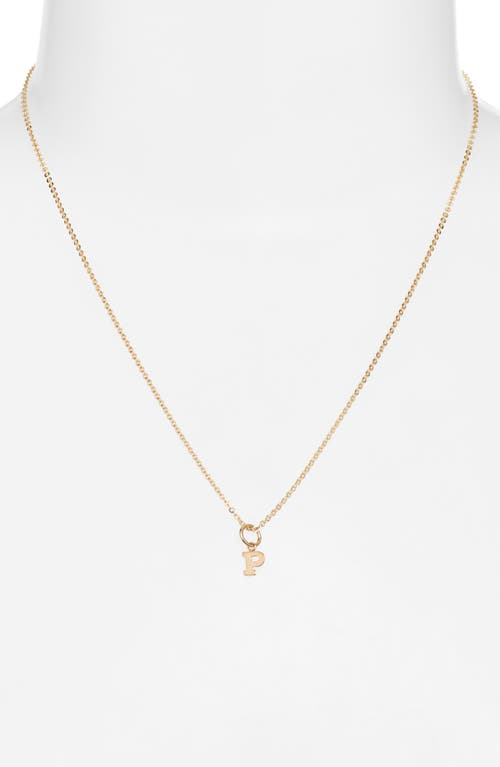 Nashelle Initial Pendant Necklace In Gold Fill - P