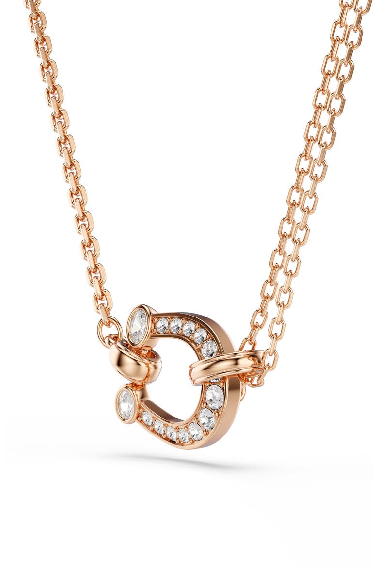 Symbolica Horseshoe Pendant Necklace, Alternate, color, ROSE GOLD