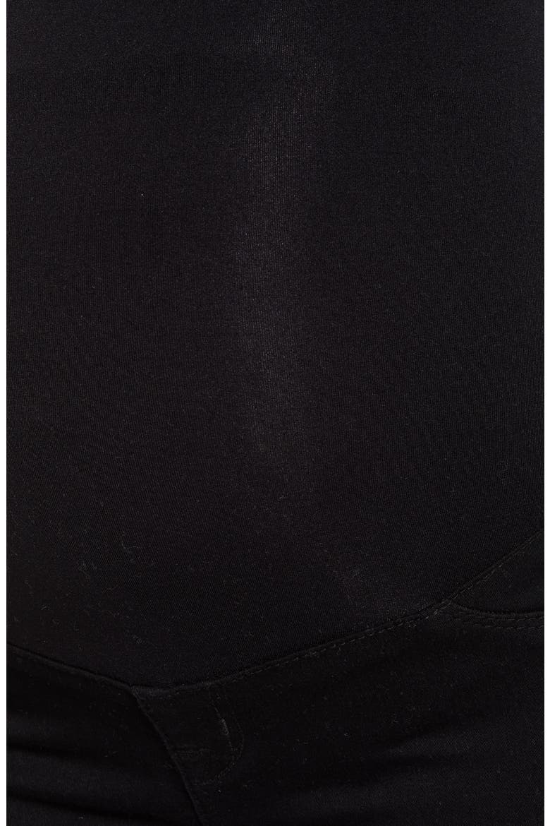 Re:Denim Frayed Hem Skinny Maternity Jeans, Alternate, color, BLACK