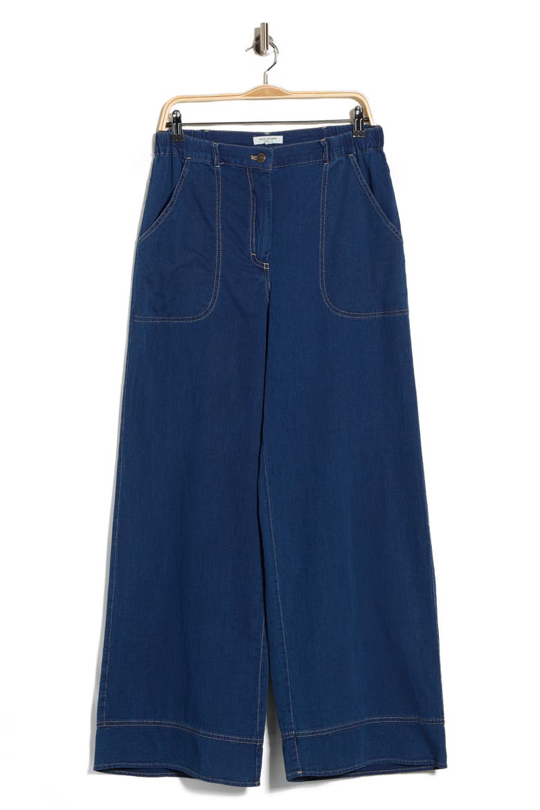 Wide Leg Jeans, Main, color, BLUE