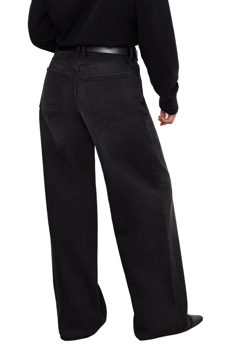 Good American Good Ease Wide Leg Jeans, Alternate, color, 