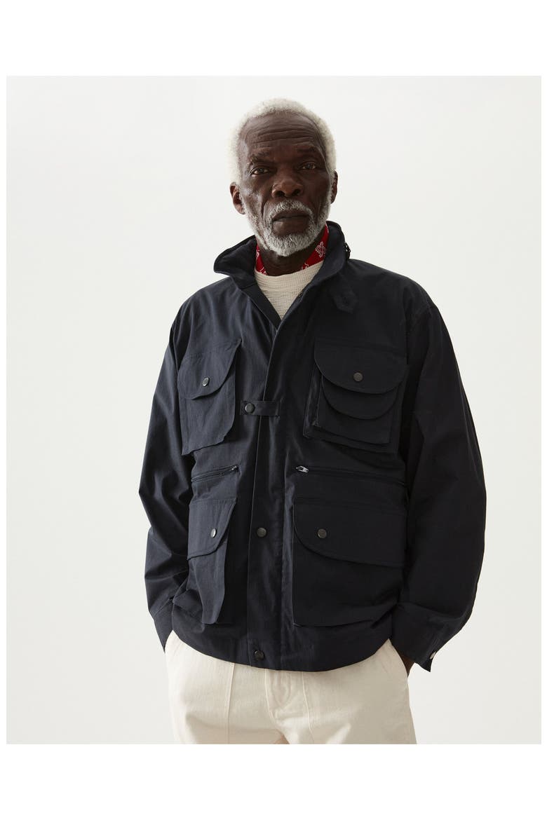 Tpage Nylon and Cotton Jacket, Alternate, color, Navy Blue