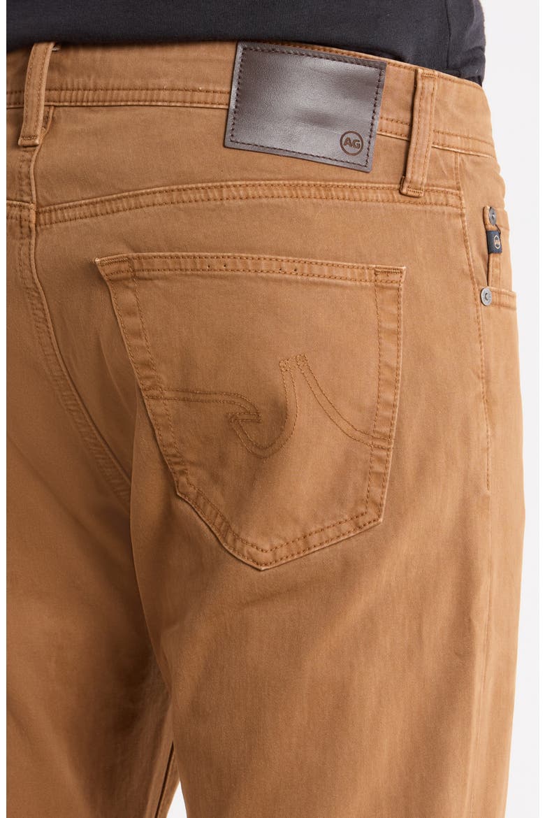 Tellis Sueded Stretch Sateen Slim Leg Pants (Nordstrom Exclusive), Alternate, color, SULFUR WORN BRASS