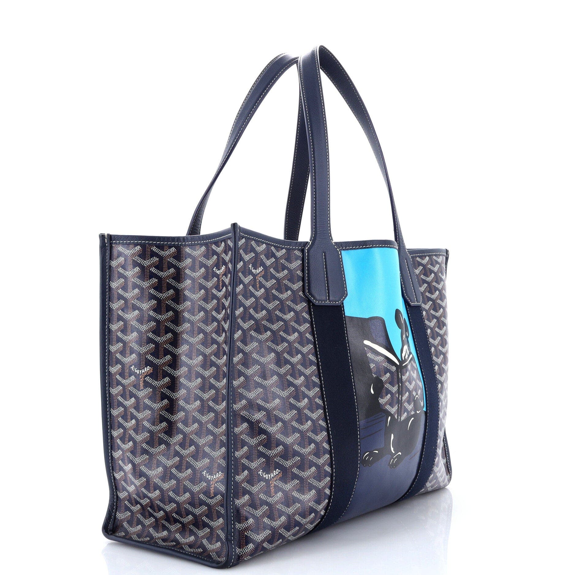 Villette Tote Printed Coated Canvas MM, Alternate, color, Blue