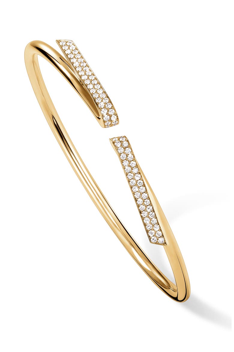 INSIDE/OUT 18K Gold Diamond Flexi Bangle, 0.50ct., Alternate, color, YELLOW GOLD