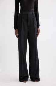 Saint Laurent Pinstripe Wide Leg Pants