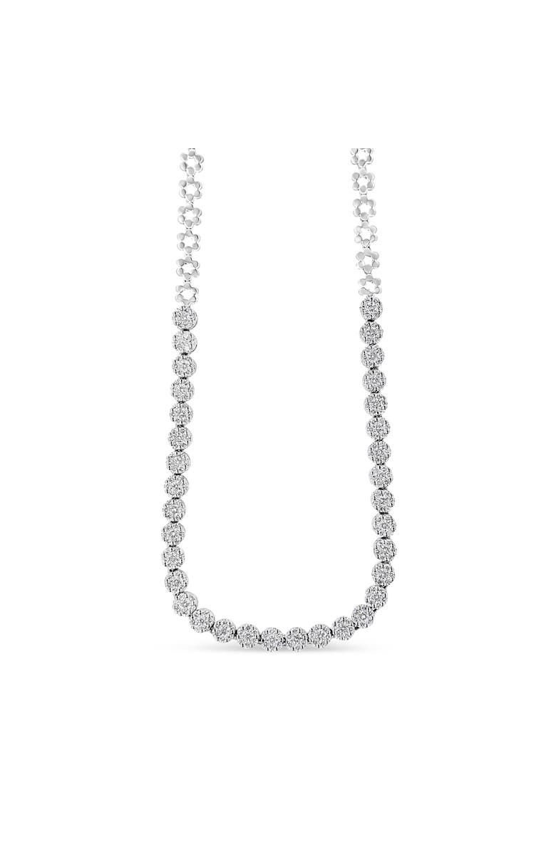 Haus of Brilliance IGI Certified 14K Gold 8.0 Cttw Pave Set Riviera Diamond Necklace, Alternate, color, White