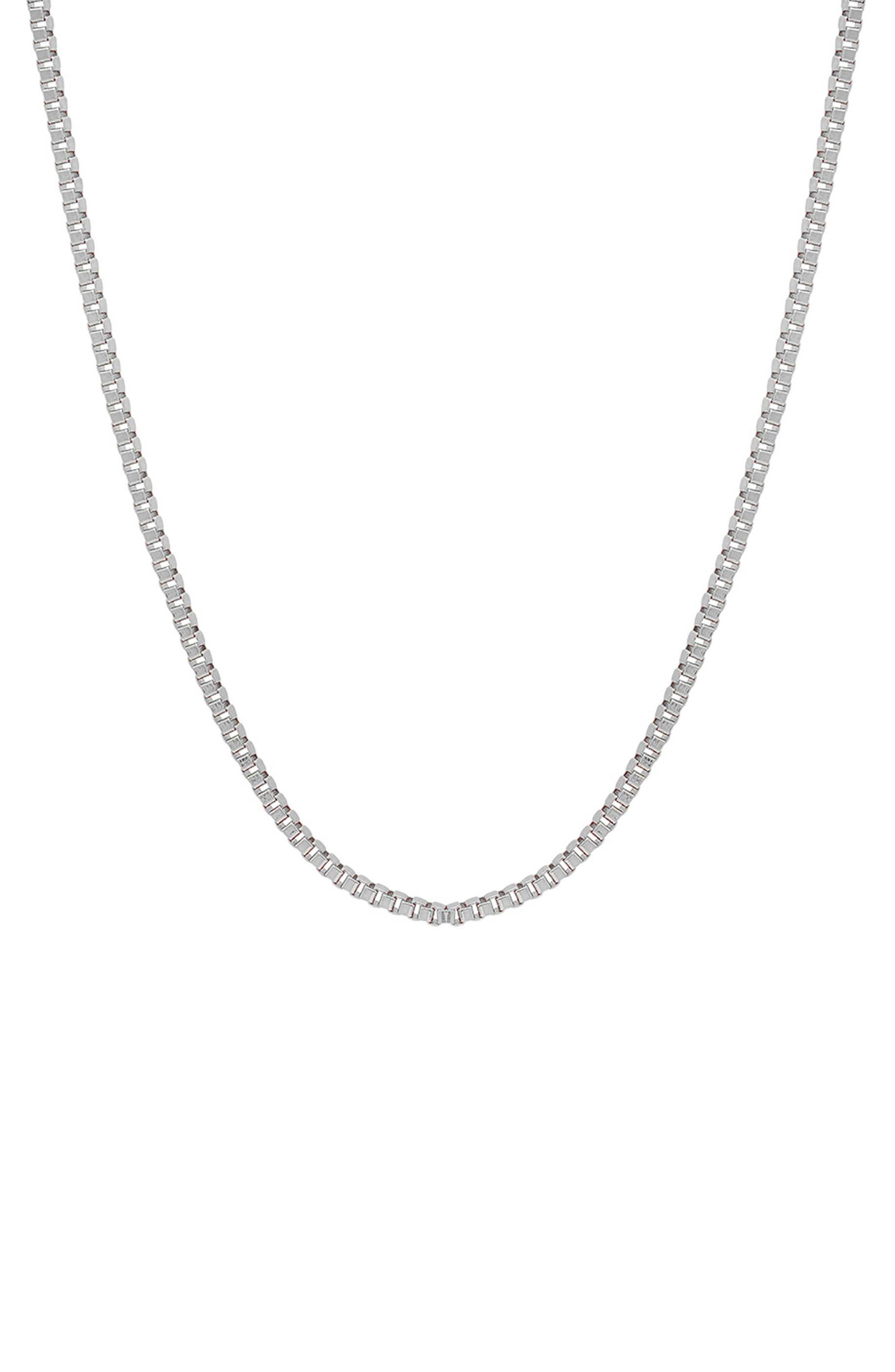 Men's 18k Gold Plated Box Link Chain Necklace