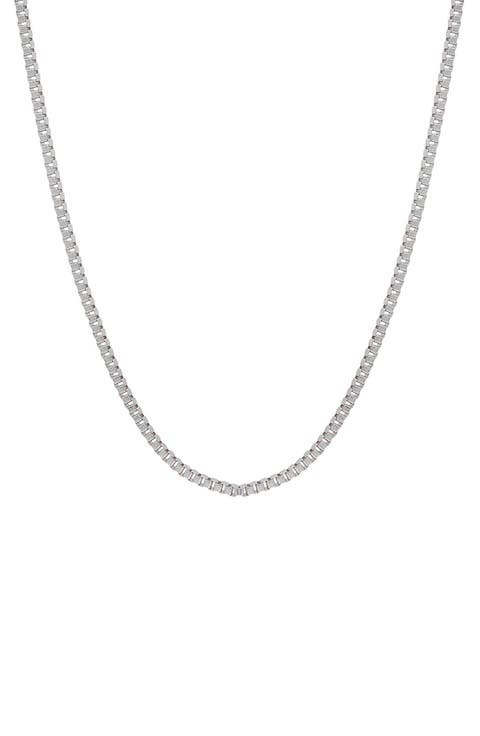 Men's 18k Gold Plated Box Link Chain Necklace