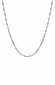 Men's 18k Gold Plated Box Link Chain Necklace