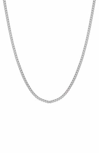 Men's 18k Gold Plated Box Link Chain Necklace
