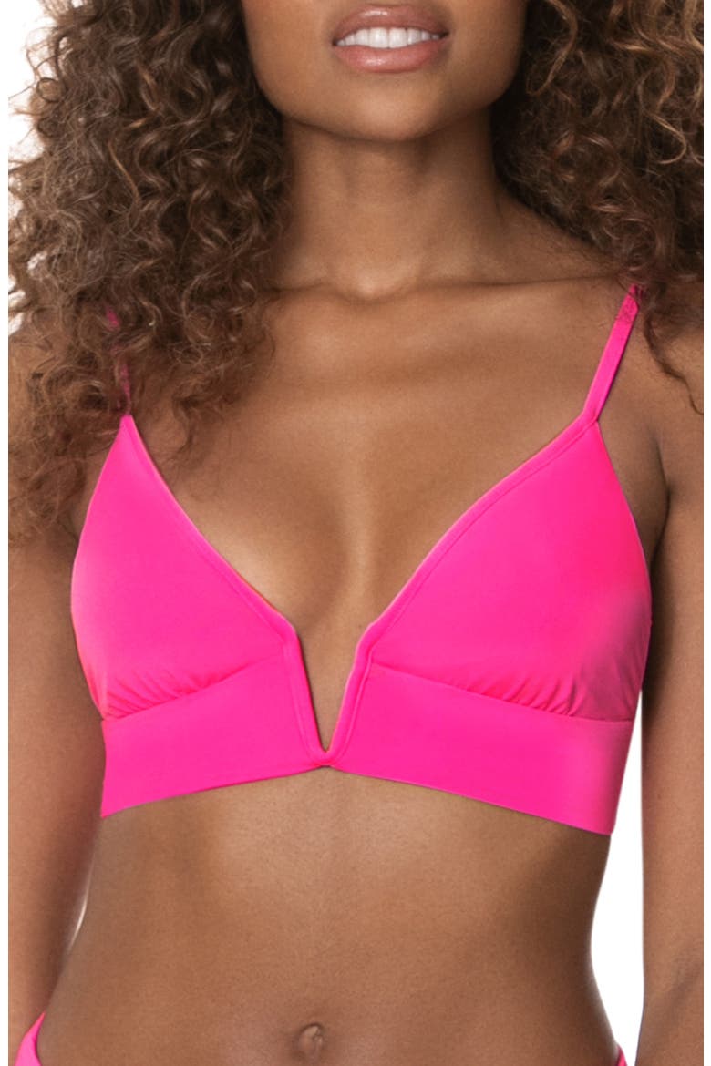 Parade Reversible V-Wire Bikini Top, Main, color, PINK