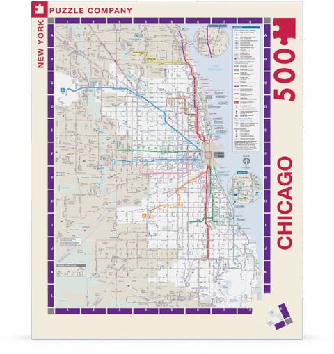 Chicago Transit Map 500 Piece Puzzle