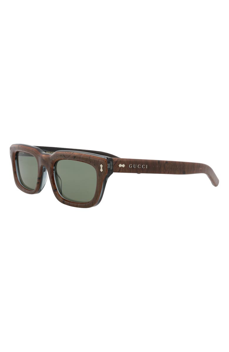Gucci 51mm Rectangle Sunglasses, Alternate, color, 