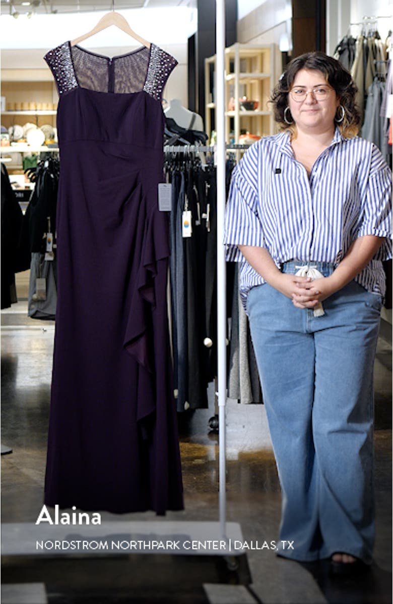 Embellished Illusion Mesh Gown, sales video thumbnail