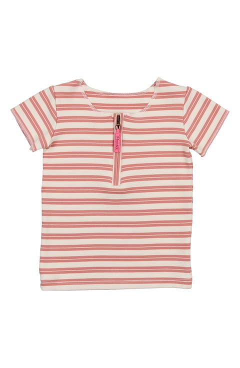 Kids' Stripe Zip Short Sleeve Top (Baby & Toddler)
