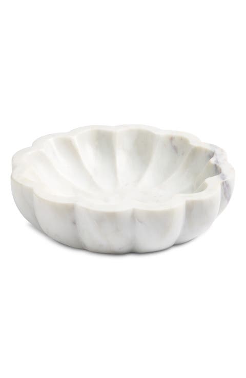 Scalloped Marble Bowl