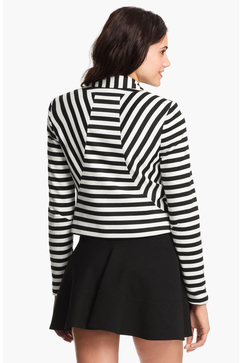 Op-Art Stripe Blazer, Alternate, color, BLACK/ WHITE