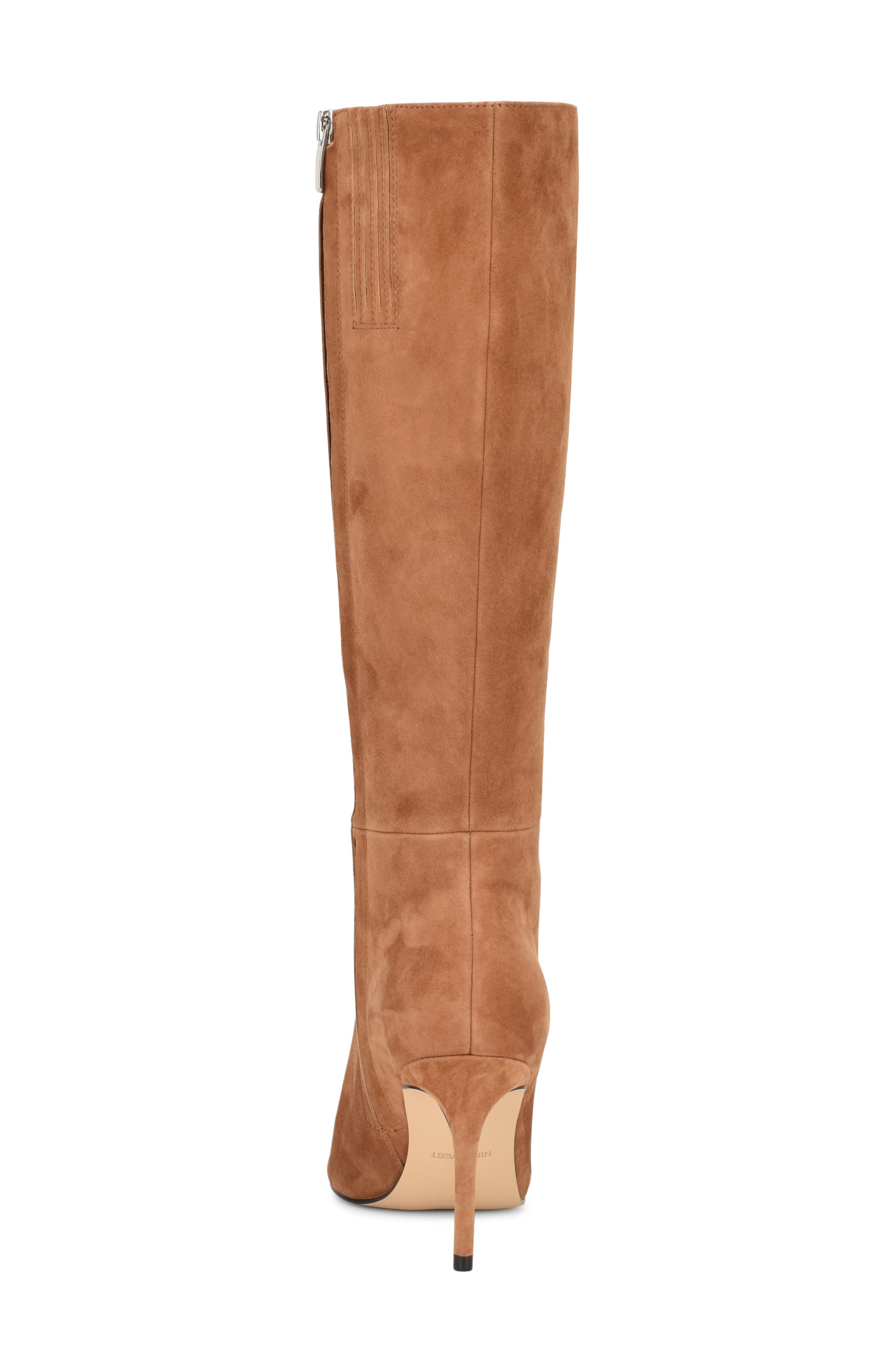 Cook Pointed Toe Knee High Boot, Alternate, color, DARK NATURAL