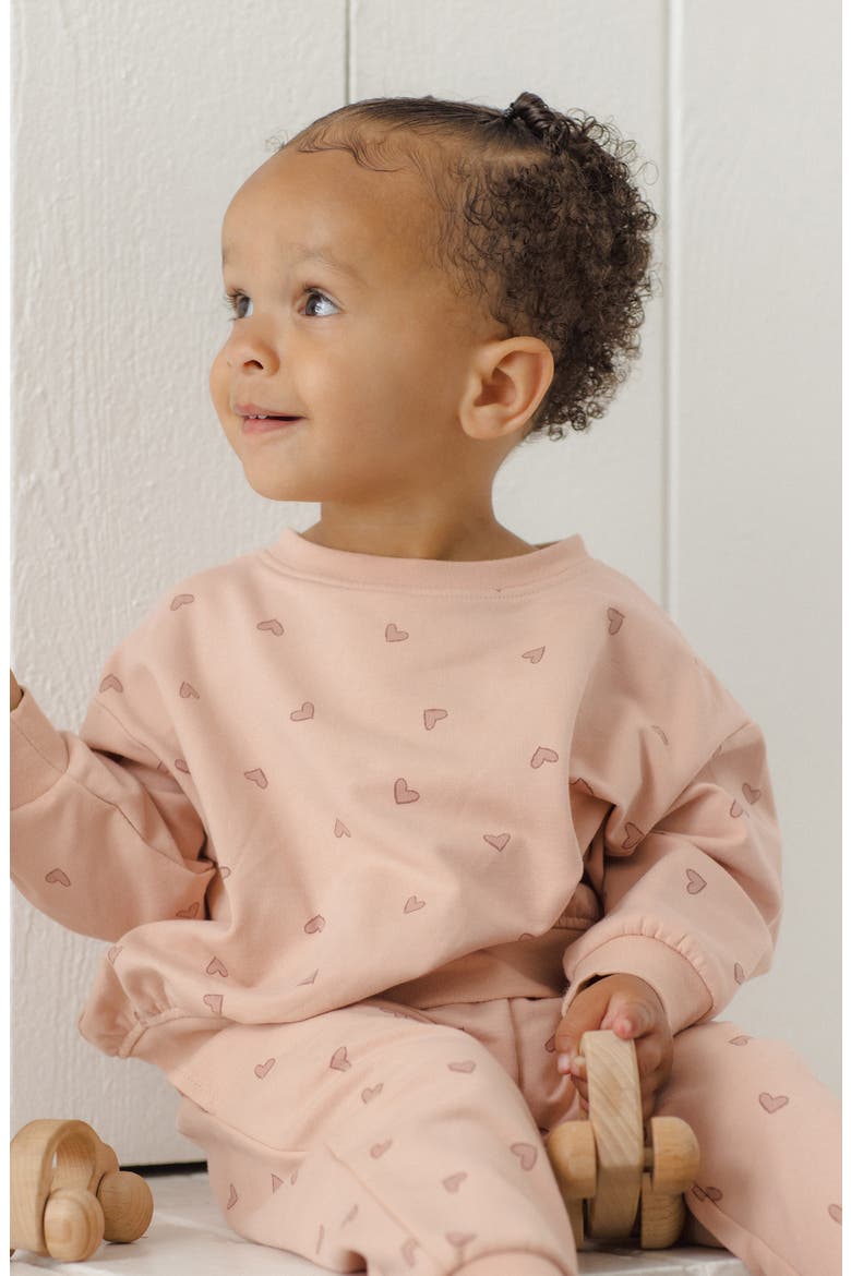 Kids' Relaxed Heart Sweatshirt, Alternate, color, DUSTY-ROSE