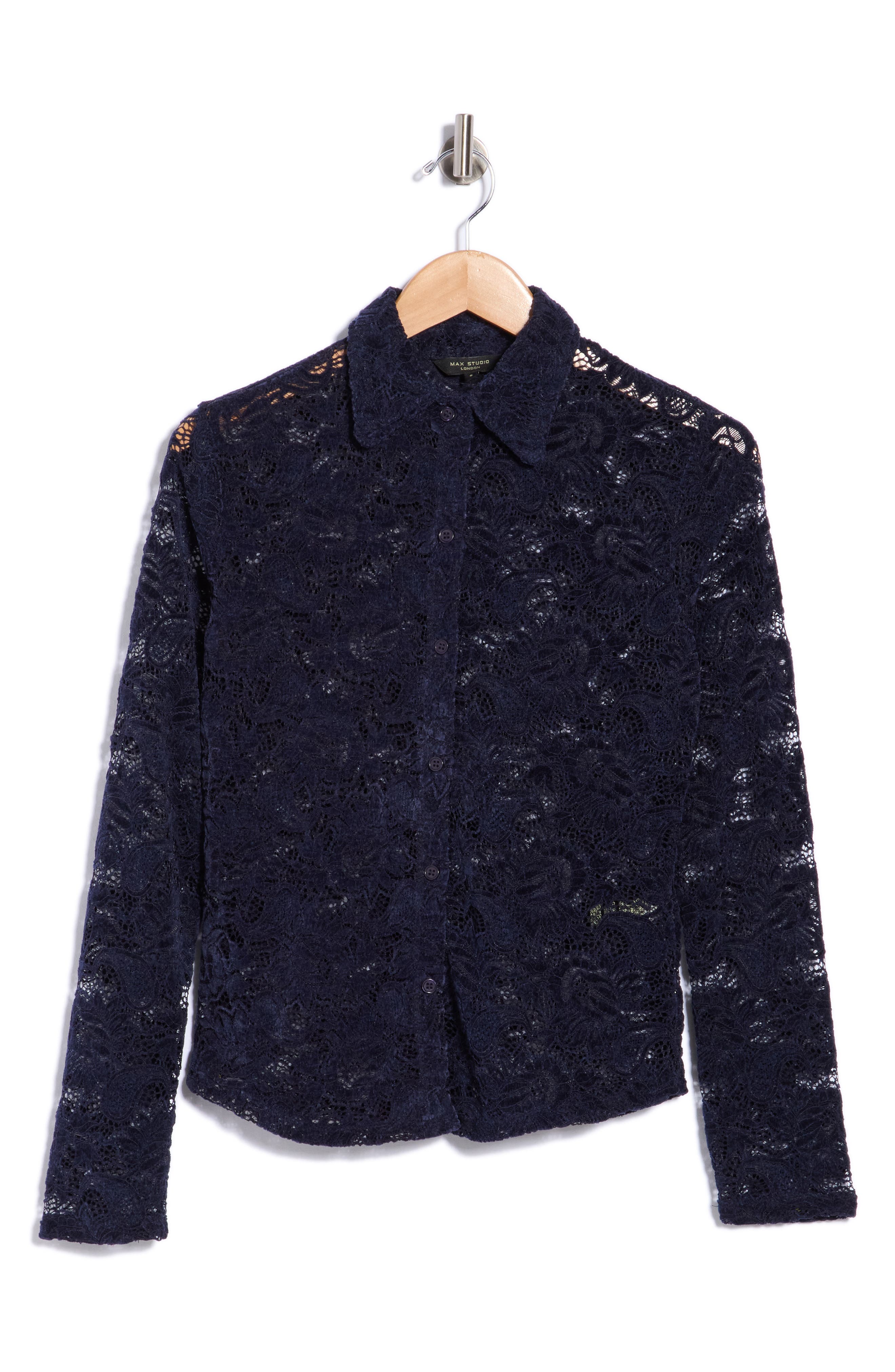 Lace Button-Up Shirt