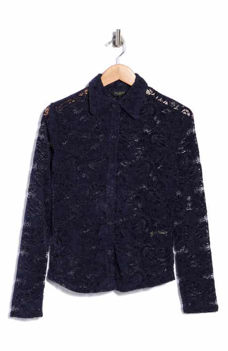 Lace Button-Up Shirt