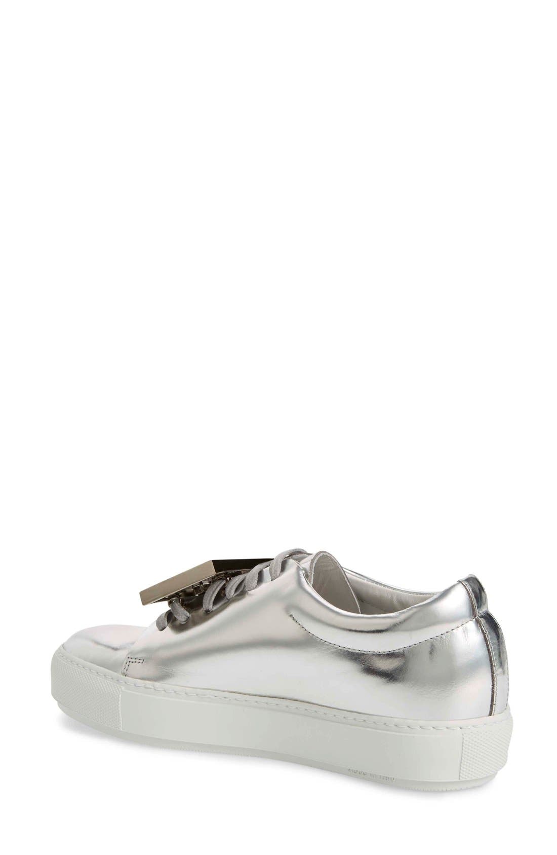 Acne Studios Adriana Silver Metallic Sneaker, Alternate, color, 