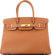 Pre-Owned Hermes Birkin Handbag Brown Epsom with Gold Hardware 30